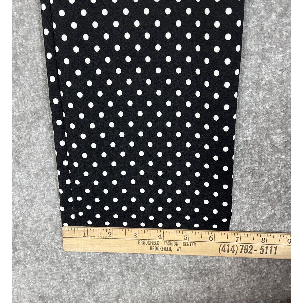 Jules & Leopold Polka Dot Pull On Stretch Pants‎ Womens Size Small Black Pockets - Picture 9 of 9